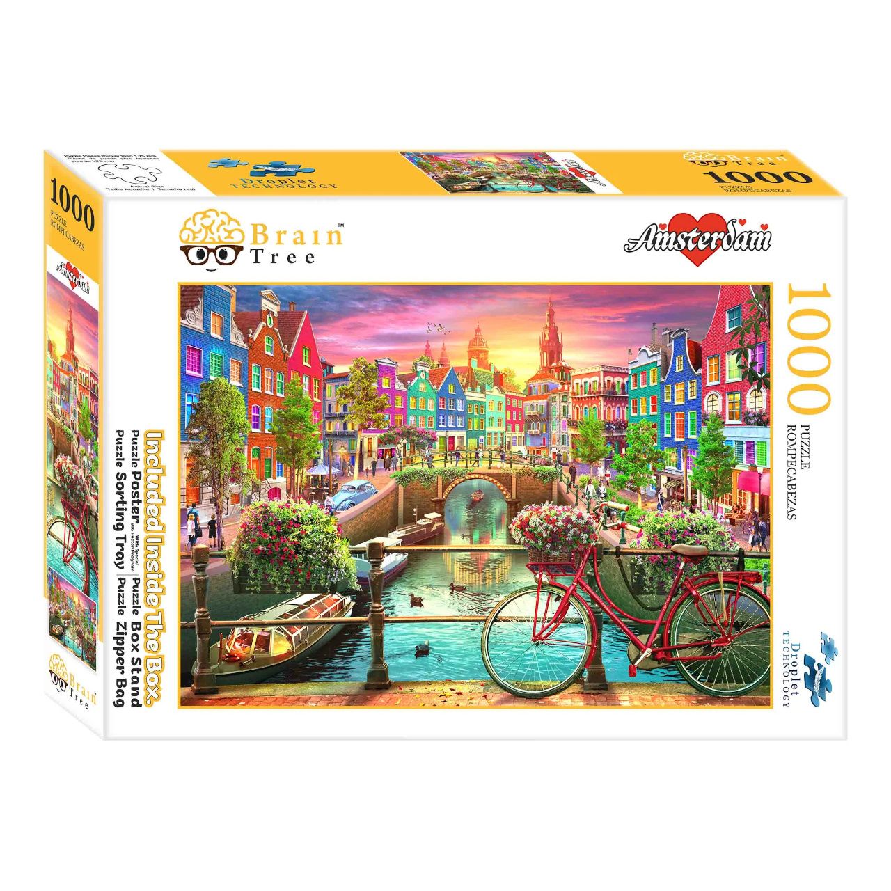 Dřevěné hračky Brain Tree Puzzle Amsterdam 1000 dílků