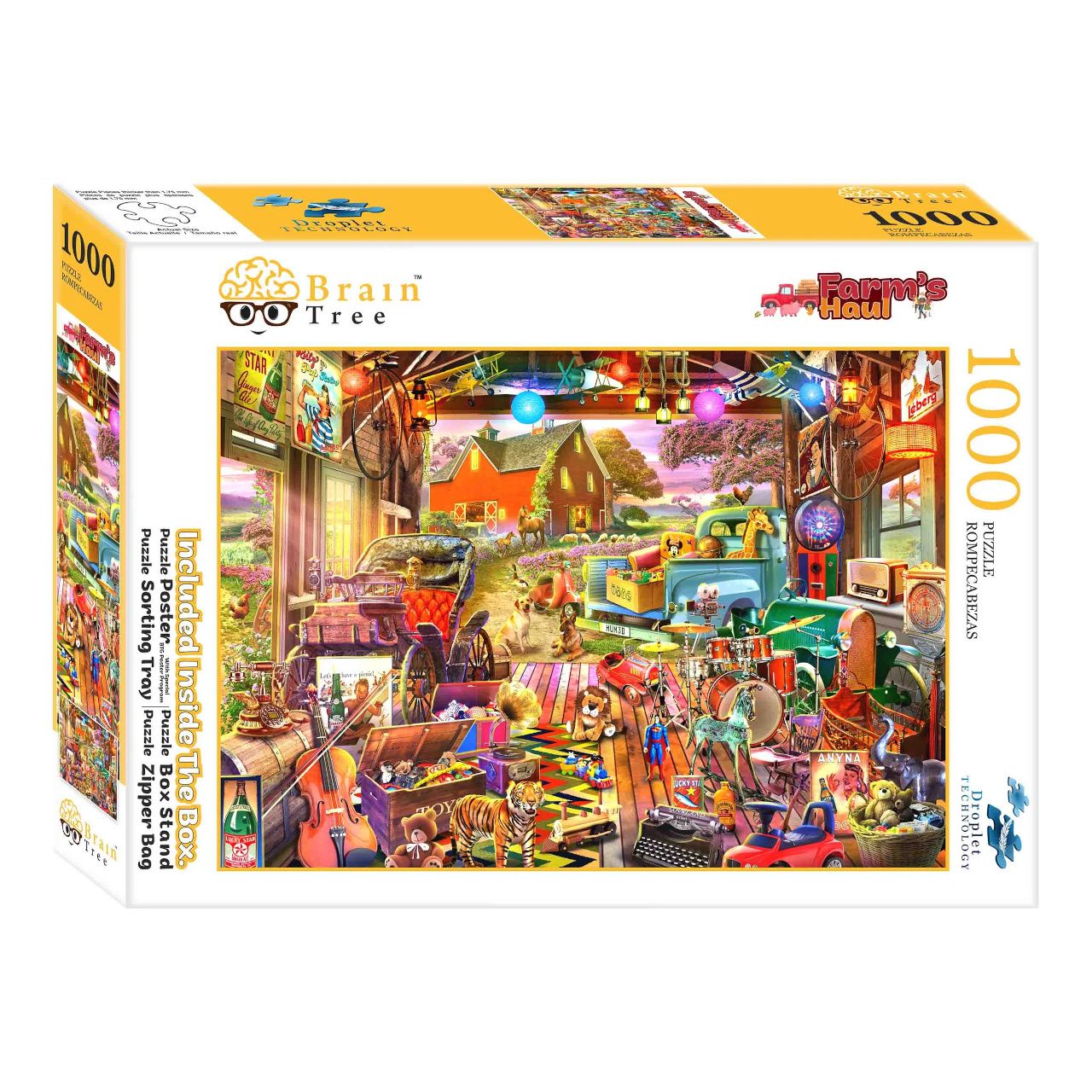 Dřevěné hračky Brain Tree Puzzle Zásoba hraček 1000 dílků