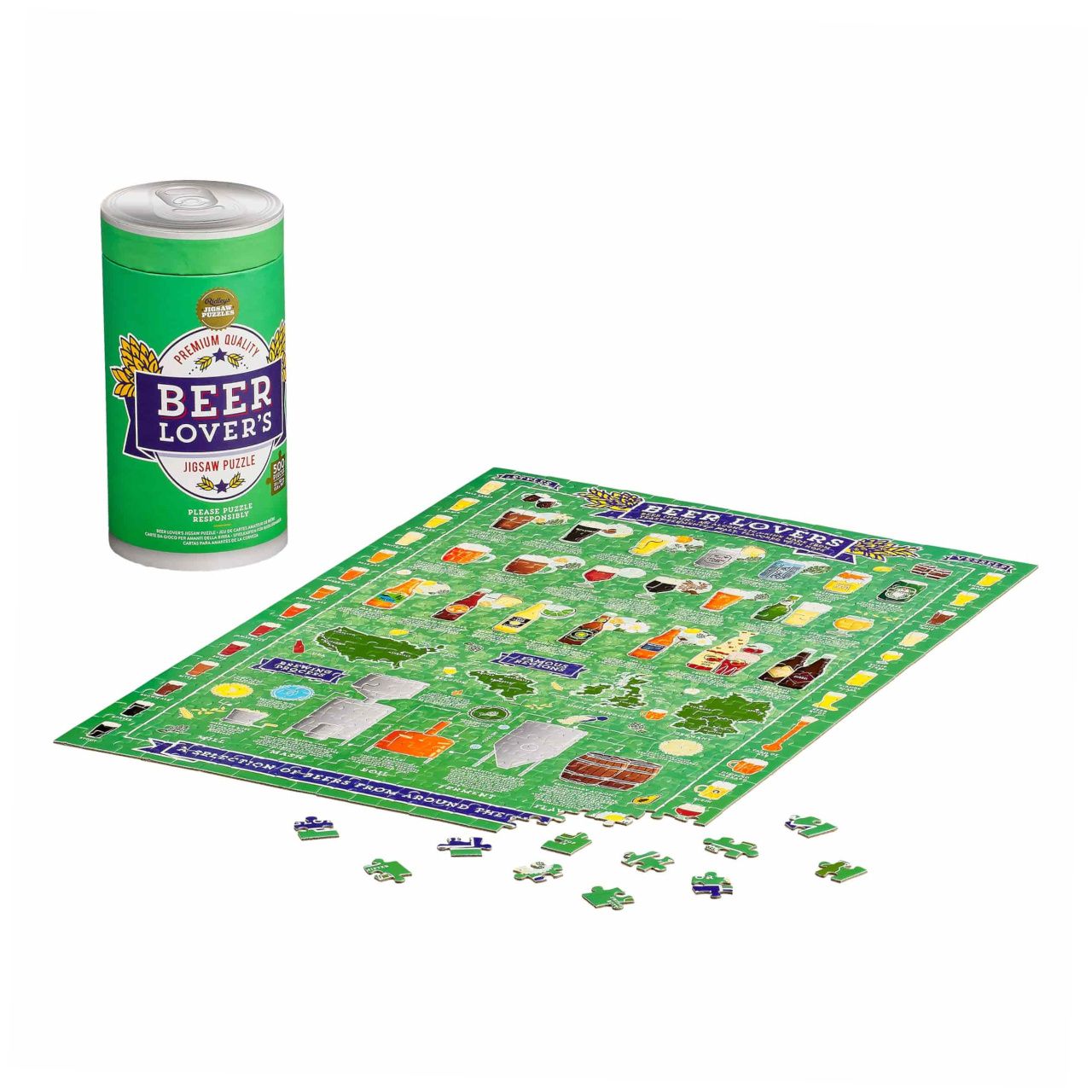 Dřevěné hračky Ridley's Games Puzzle pro milovníky piva 500 dílků