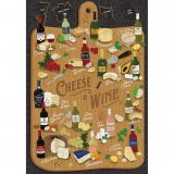Dřevěné hračky Ridley's Games Puzzle pro milovníky sýrů a vína 500 dílků