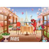 Dřevěné hračky Brain Tree Puzzle Láska z Paříže 1000 dílků