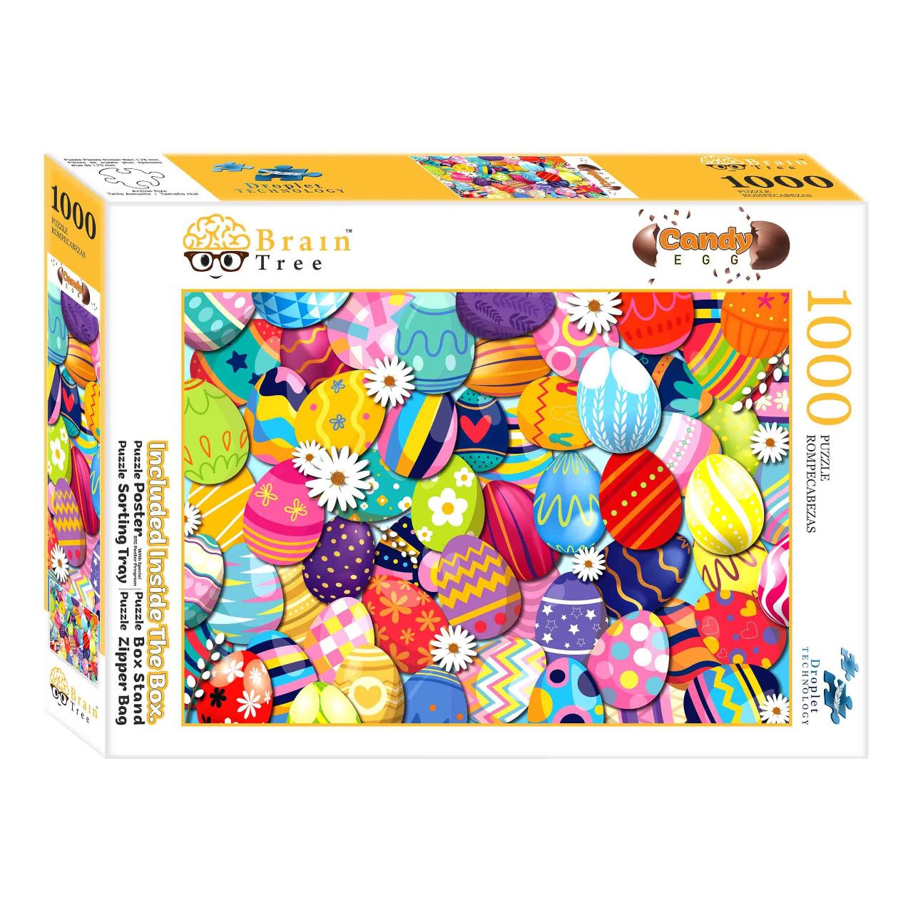 Dřevěné hračky Brain Tree Puzzle Sladká vajíčka 1000 dílků