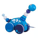 Dřevěné hračky Detoa Tahací Brontosaurus modrý