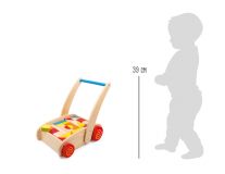 Dřevěné hračky Small Foot Chodítko dřevěné kostky ve vozíku Small Foot by Legler