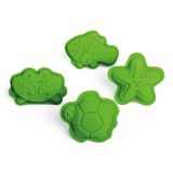 Dřevěné hračky Bigjigs Toys Silikonové formičky zelené Meadow