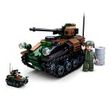 Dřevěné hračky Sluban Model Bricks M38-B0750 Malý tank Wiesel AWC 2v1