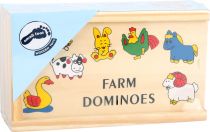 Dřevěné hračky small foot Dřevěné hry Domino farma menší