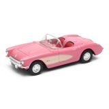 Dřevěné hračky Welly Chevrolet Corvette (1957) 1:34 kabriolet růžový