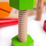 Dřevěné hračky Bigjigs Toys Ponk a přepravka na nářadí 2v1 - poškozený obal