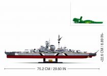 Dřevěné hračky Sluban ModelBricks M38-B1102 Bitevní loď Bismarck 2v1
