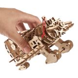 Dřevěné hračky Ugears 3D dřevěné mechanické puzzle Letadlo Mad Hornet