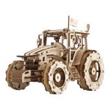 Dřevěné hračky Ugears 3D dřevěné mechanické puzzle Traktor vítězí