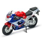 Dřevěné hračky Welly Motocykl Honda CBR900RR Fireblade 1:18 modročervená