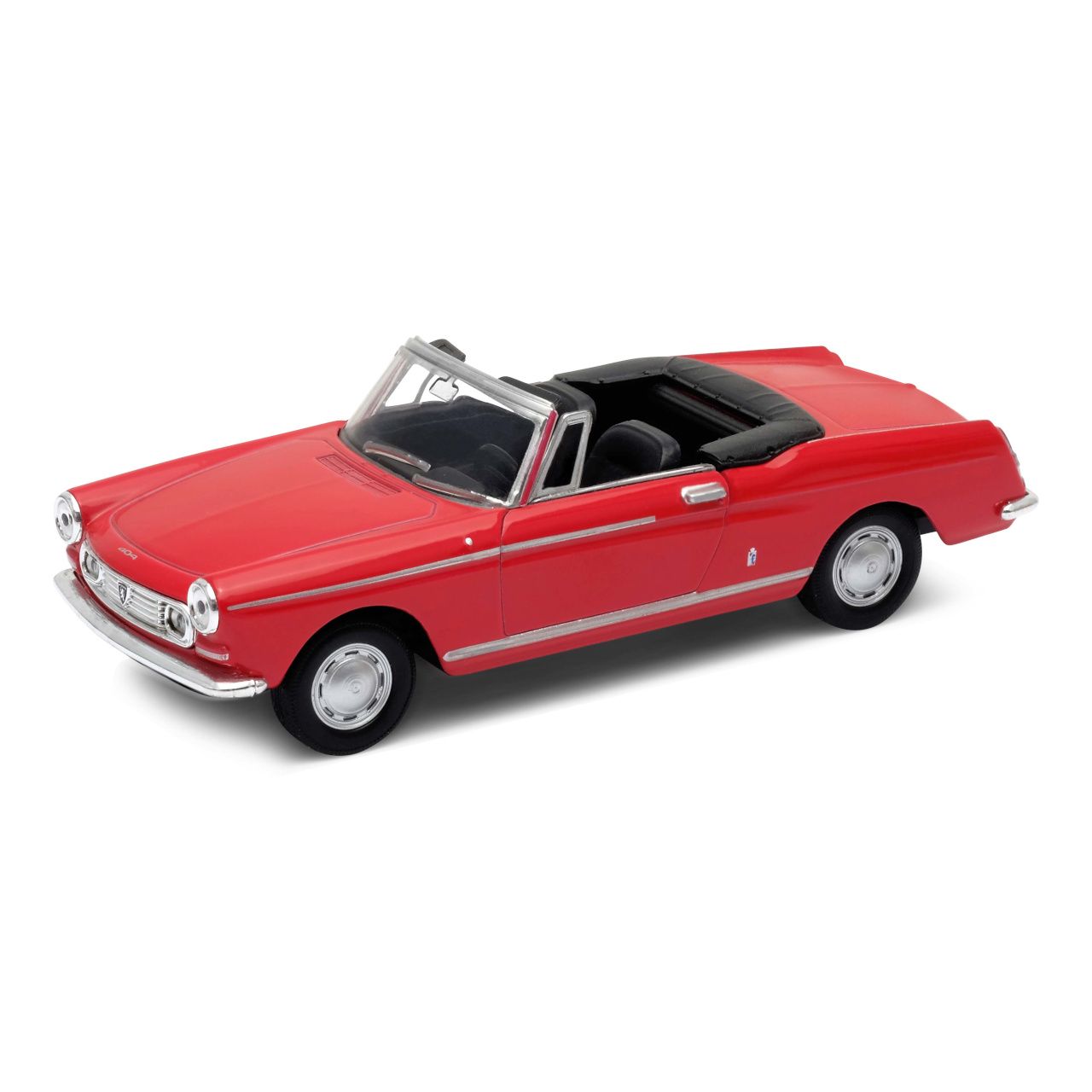 Dřevěné hračky Welly Peugeot 404 1:34 kabriolet červený