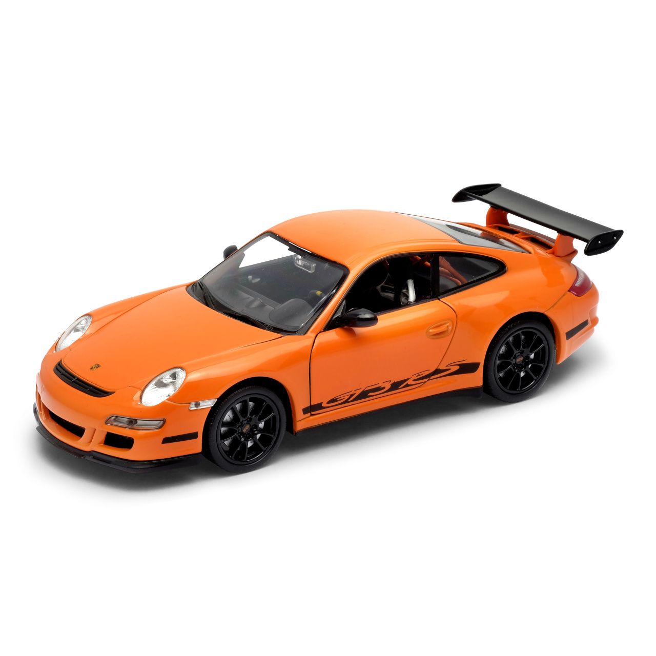 Dřevěné hračky Welly Porsche 911 GT3 RS (2006) 1:24 oranžové
