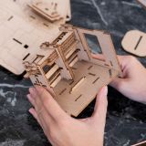 Dřevěné hračky EscapeWelt 3D dřevěná mechanická skládačka hlavolamu Vesmírná kapsle