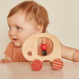 Dřevěné hračky Petit Collage Dřevěný slon na kolečkách - poškozený obal