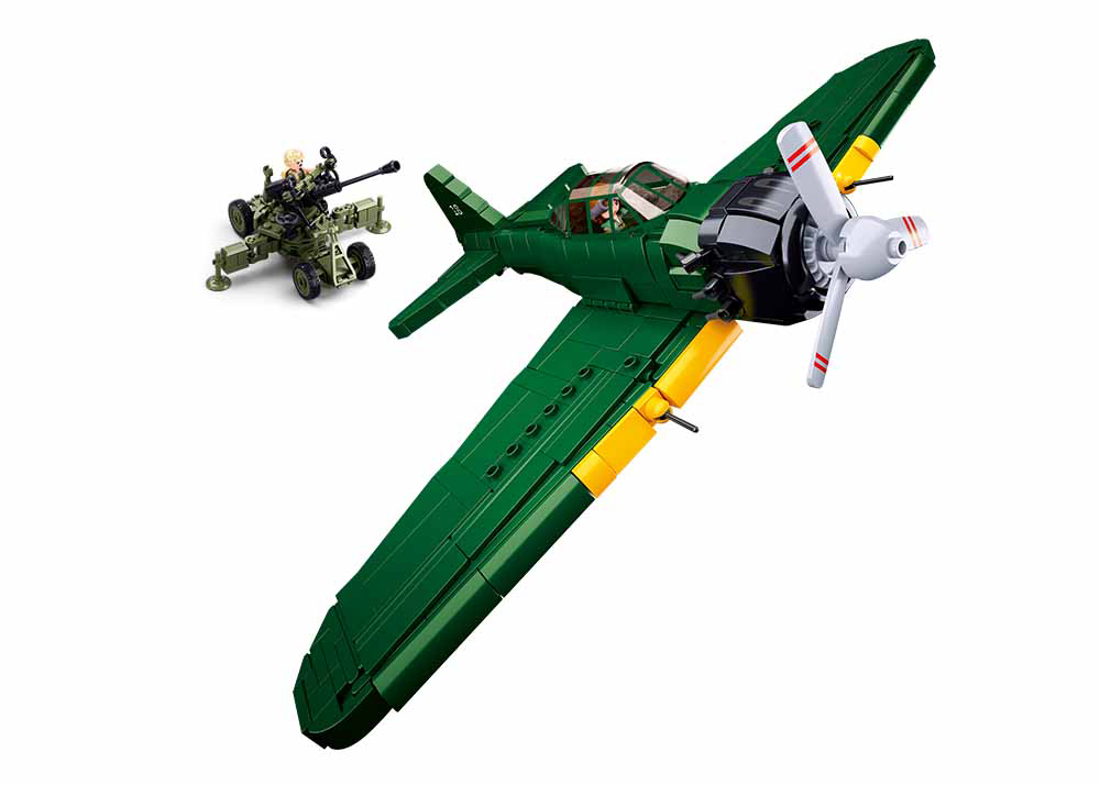 Dřevěné hračky Sluban WWII M38-B1108 Stíhací letoun Mitsubishi A6M Zero