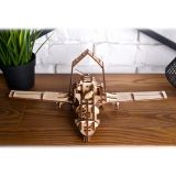 Dřevěné hračky Ugears 3D dřevěné mechanické puzzle Bojový dron Bayraktar TB2