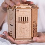 Dřevěné hračky EscapeWelt 3D dřevěná mechanická skládačka hlavolamu Fort Knox Pro