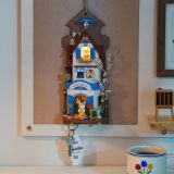 Dřevěné hračky RoboTime miniatura domečku k zavěšení Ostrovní vila