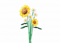 Dřevěné hračky Sluban Flowers M38-B1121A Slunečnice s kopretinami