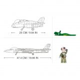 Dřevěné hračky Sluban Model Bricks M38-B0931 Stíhací letoun Chengdu J-20