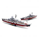 Dřevěné hračky Sluban ModelBricks M38-B1102 Bitevní loď Bismarck 2v1