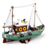 Dřevěné hračky Sluban ModelBricks M38-B1119 Rybářská loď Ellie