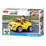 Dřevěné hračky Sluban Town M38-B0900 Žlutý kabriolet
