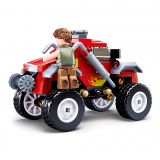 Dřevěné hračky Sluban Town M38-B1105 Červené terénní vozidlo
