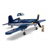 Dřevěné hračky Sluban WWII M38-B1109 Americký stíhací letoun F4U Corsair