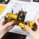 Dřevěné hračky RoboTime dřevěné 3D puzzle Silniční válec