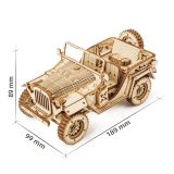 Dřevěné hračky RoboTime dřevěné 3D puzzle Vojenský džíp
