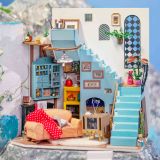 Dřevěné hračky RoboTime miniatura domečku Obývací kout