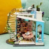 Dřevěné hračky RoboTime miniatura domečku Podkroví