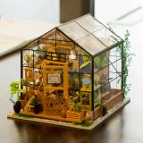 Dřevěné hračky RoboTime miniatura domečku Skleník