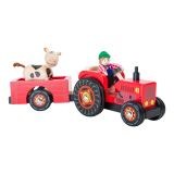 Dřevěné hračky Small Foot Dřevěný farmářský tahací traktor Small foot by Legler