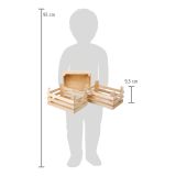 Dřevěné hračky small foot Sada velká přepravka na potraviny 3 ks