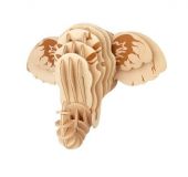 Woodcraft Dřevěné 3D puzzle hlava slona