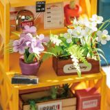 Dřevěné hračky RoboTime miniatura domečku Květiny pro jarní setkání