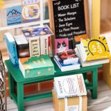 Dřevěné hračky RoboTime miniatura domečku Medvědí knihkupectví