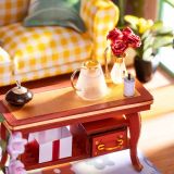 Dřevěné hračky RoboTime miniatura domečku Podkrovní relaxační kout