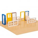 Dřevěné hračky L-W Toys Kreativní set okna a dveře barevné