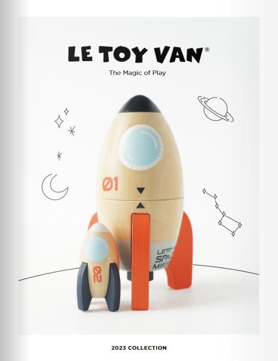 Dřevěné hračky Le Toy Van katalog hraček 2023 tištěný
