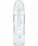 Dřevěné hračky NUK First Choice Plus skleněná lahev 240ml New Classic bílá