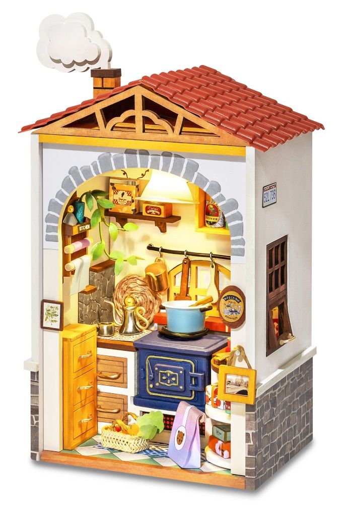 Dřevěné hračky RoboTime miniatura domečku Kuchyně chutí