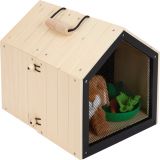 Dřevěné hračky small foot Plyšový králík v králíkárně s výběhem