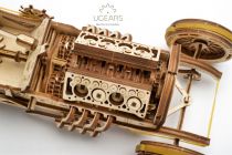 Dřevěné hračky Ugears 3D dřevěné mechanické puzzle U9 Auto (Grand Prix)