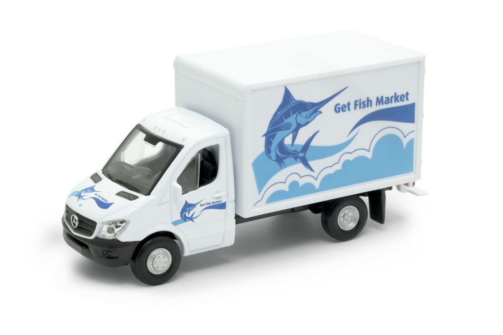 Dřevěné hračky Welly Mercedes-Benz Sprinter Cargo Box 1:34